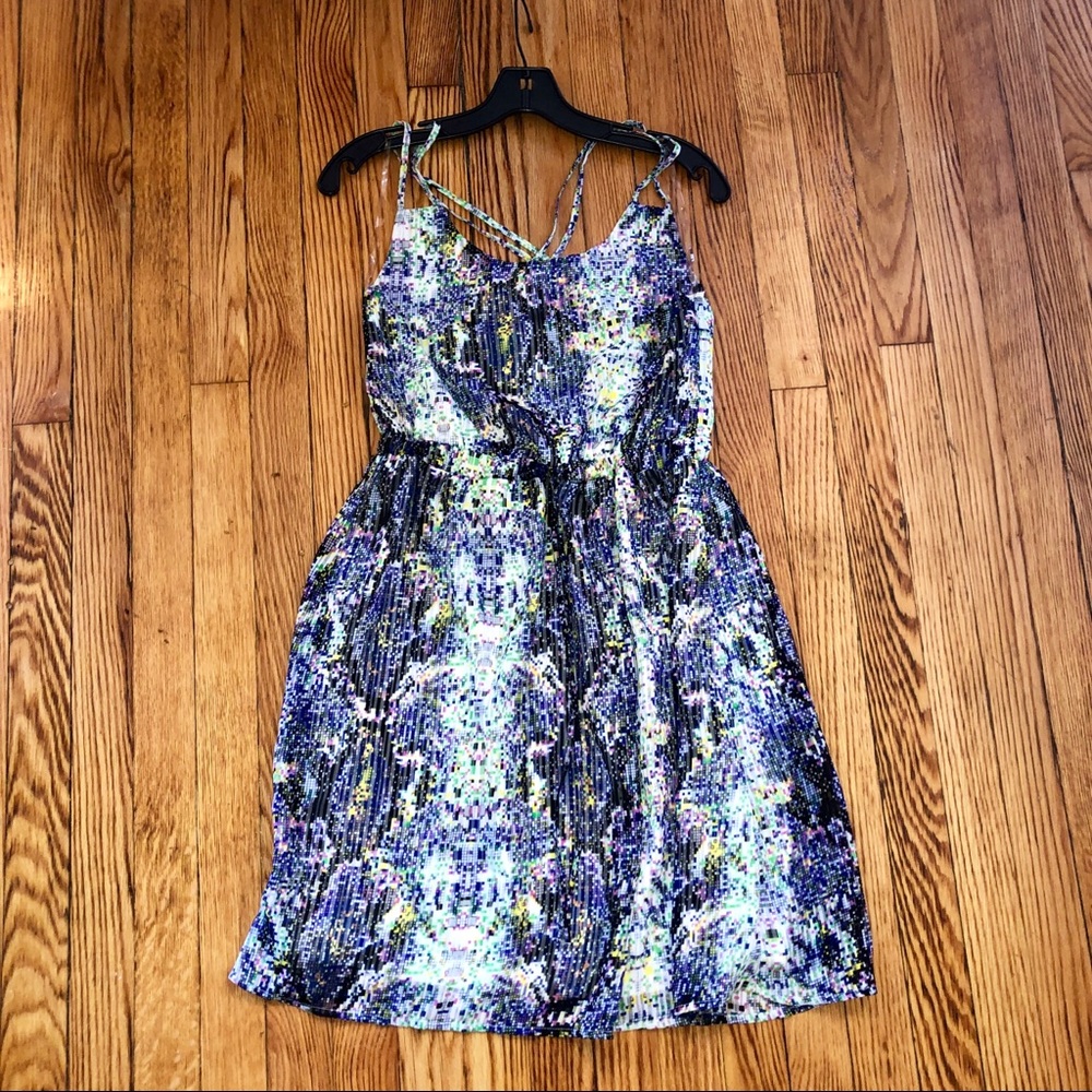 Tulle Printed Strappy Dress